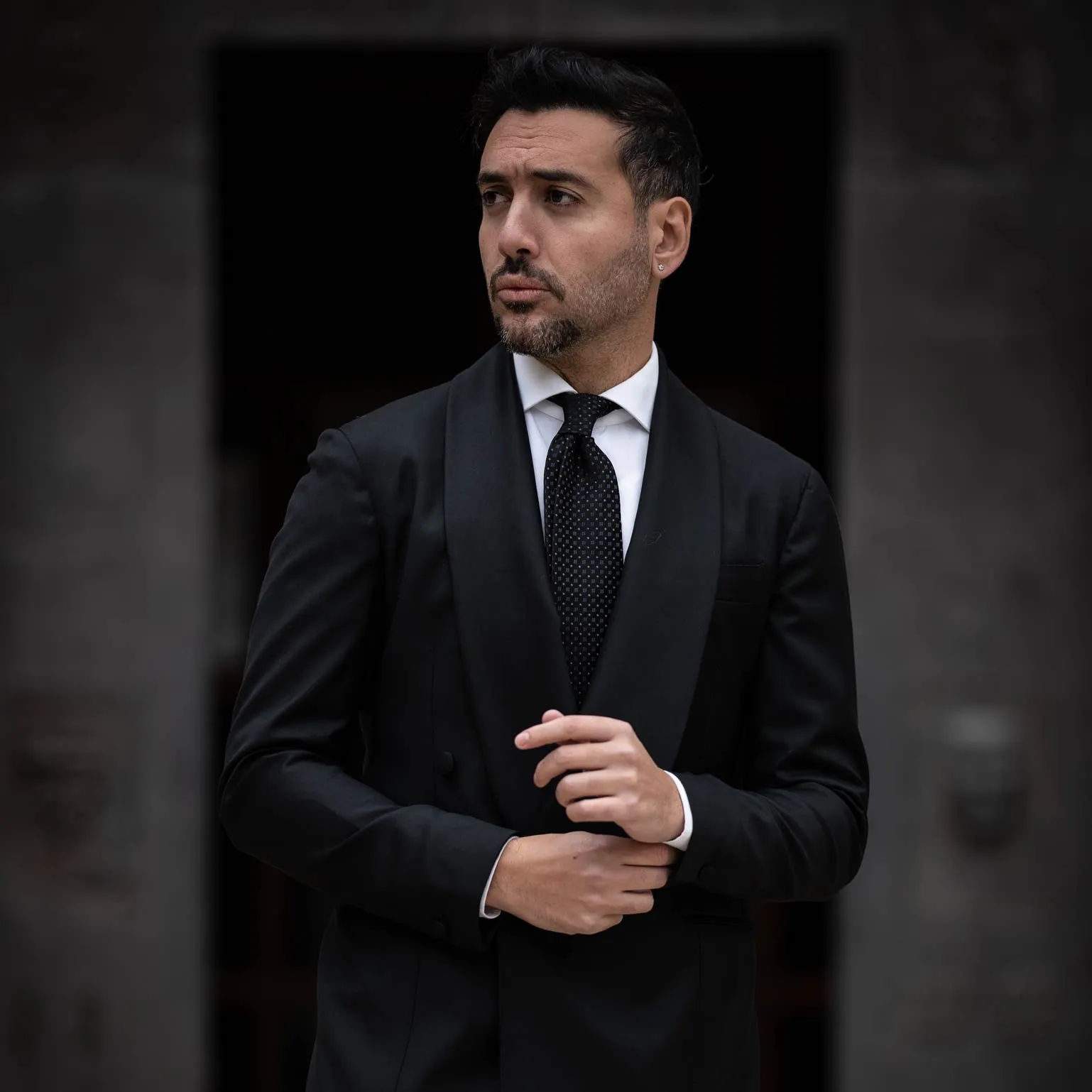 Barbera - Silk Jacquard Tie - Black sold by Elizabetta product image thumbnail 2