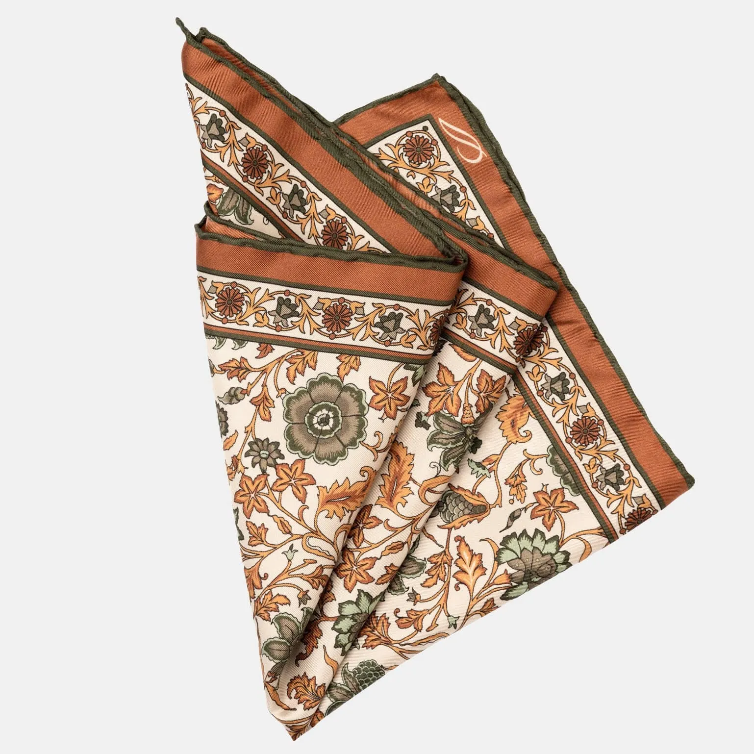 Ibiza - Silk Pocket Square - Terracotta sold by Elizabetta product image thumbnail 3