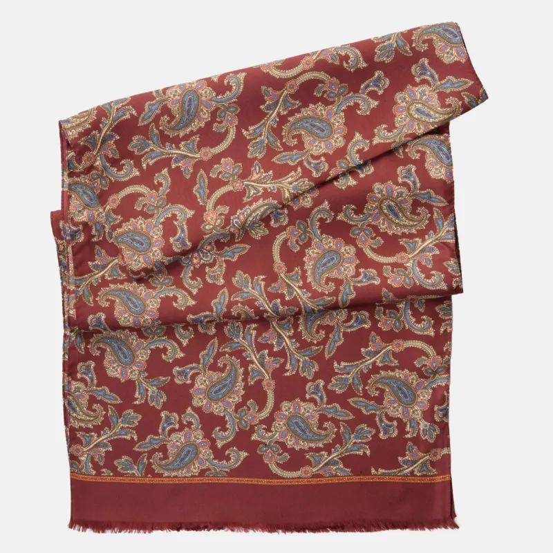Alessio - Silk Scarf - Maroon sold by Elizabetta