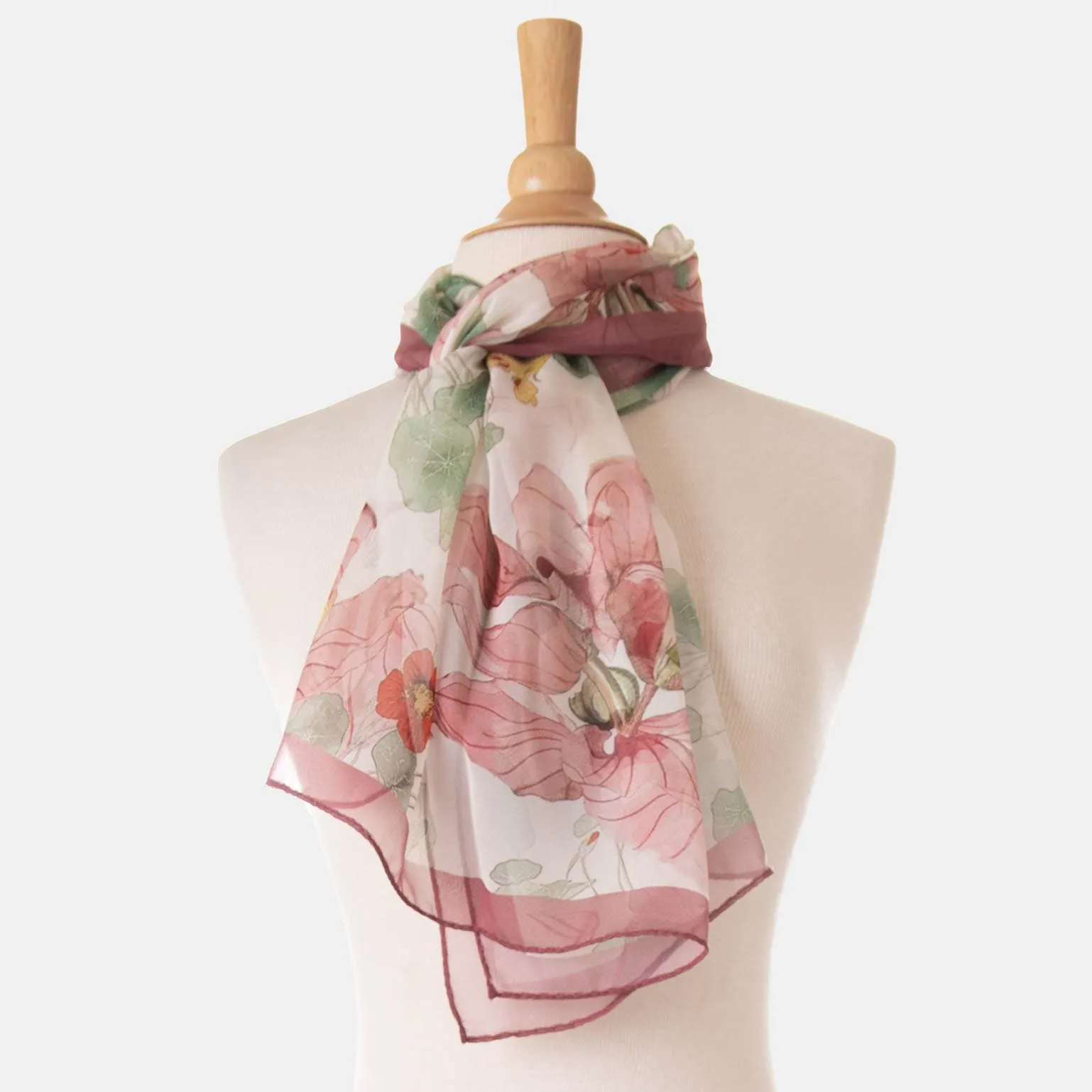 Monique - Long Silk Scarf - Antique Rose sold by Elizabetta product image thumbnail 3