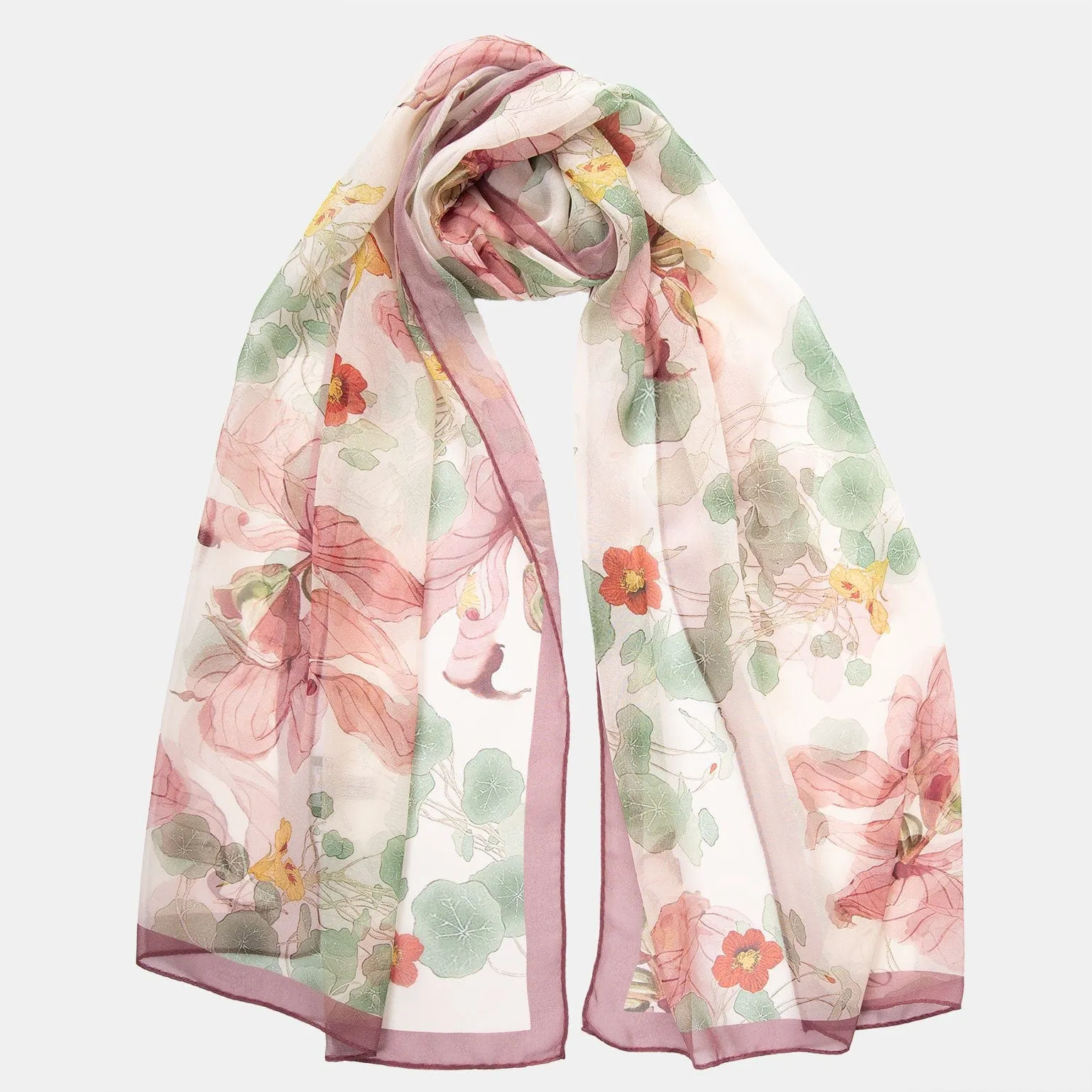Monique - Long Silk Scarf - Antique Rose sold by Elizabetta product image thumbnail 2