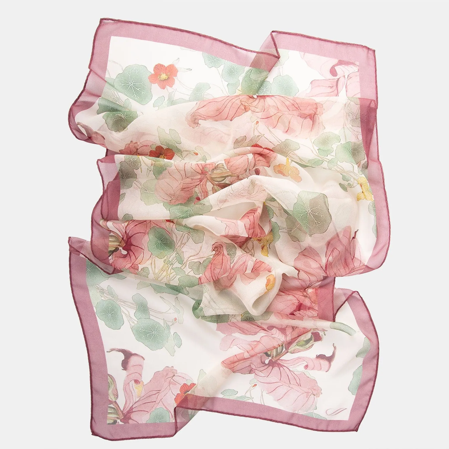 Monique - Long Silk Scarf - Antique Rose sold by Elizabetta product image thumbnail 4