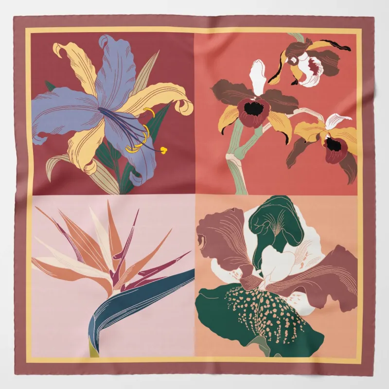 Penelope - Silk Neckerchief - Peach sold by Elizabetta