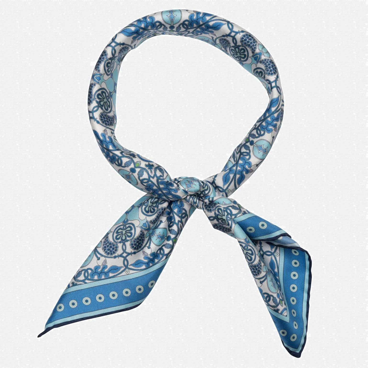 Barbaresco - Silk Neckerchief - Blue sold by Elizabetta product image thumbnail 3