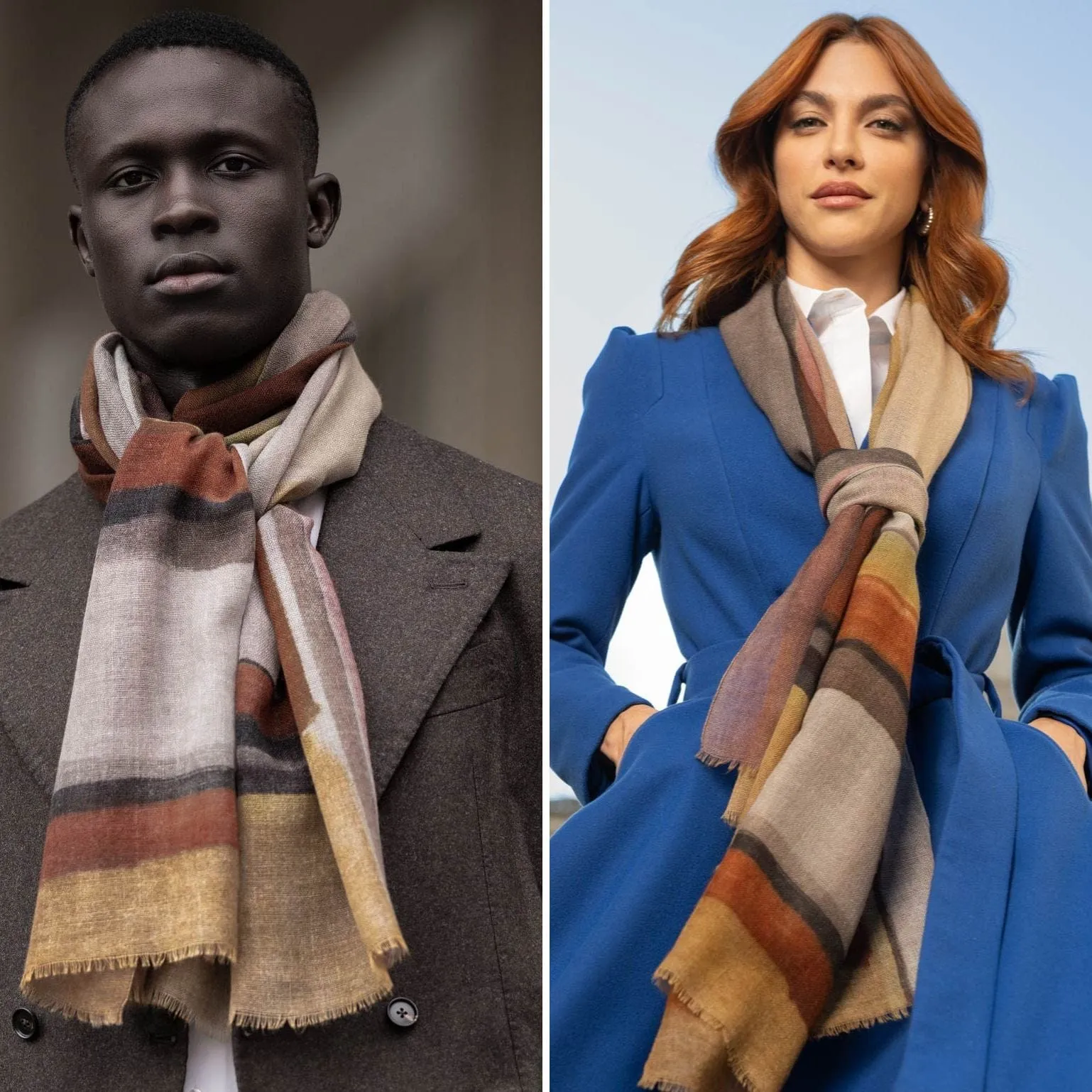 Madrid - Wool Scarf - Tan sold by Elizabetta product image thumbnail 2