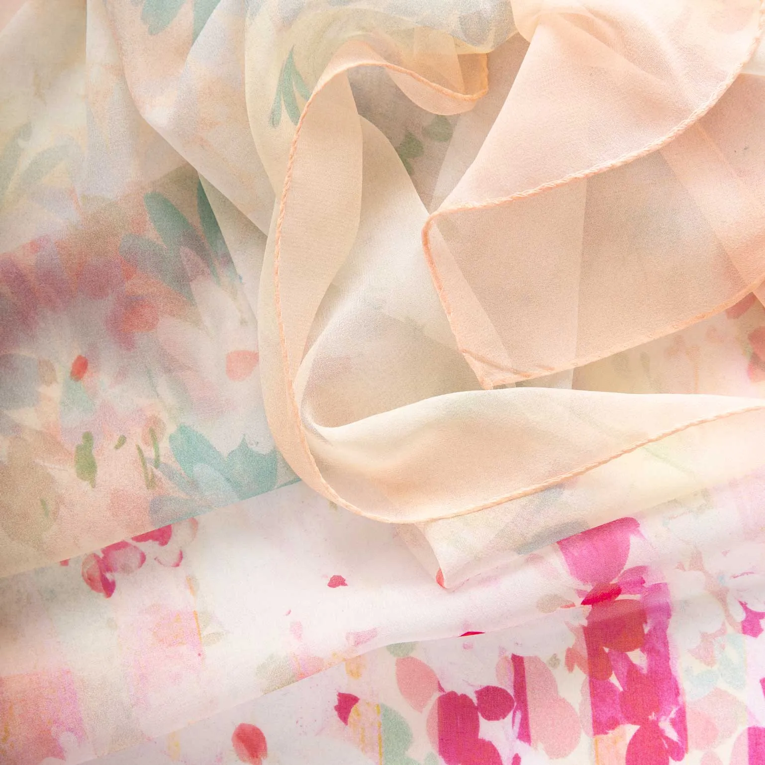 Meadow - Long Silk Scarf - Salmon Pink sold by Elizabetta product image thumbnail 3