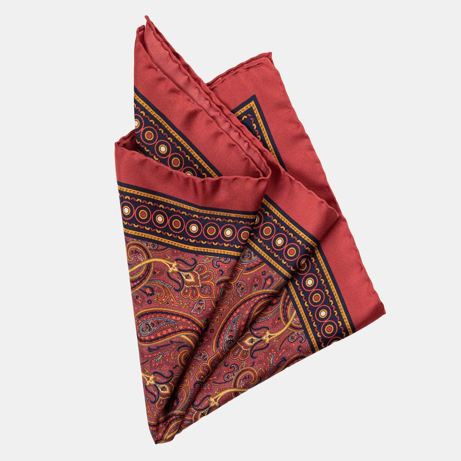 Garibaldi - Silk Pocket Square - Red sold by Elizabetta product image thumbnail 3