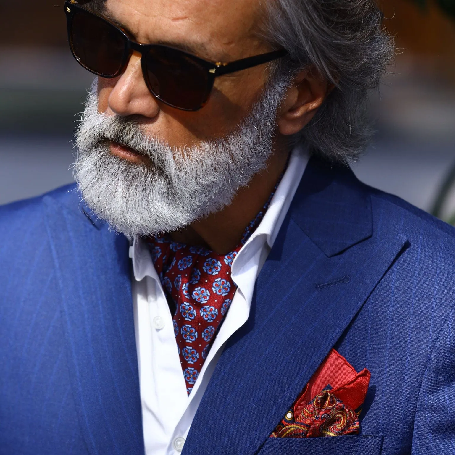 Garibaldi - Silk Pocket Square - Red sold by Elizabetta product image thumbnail 2