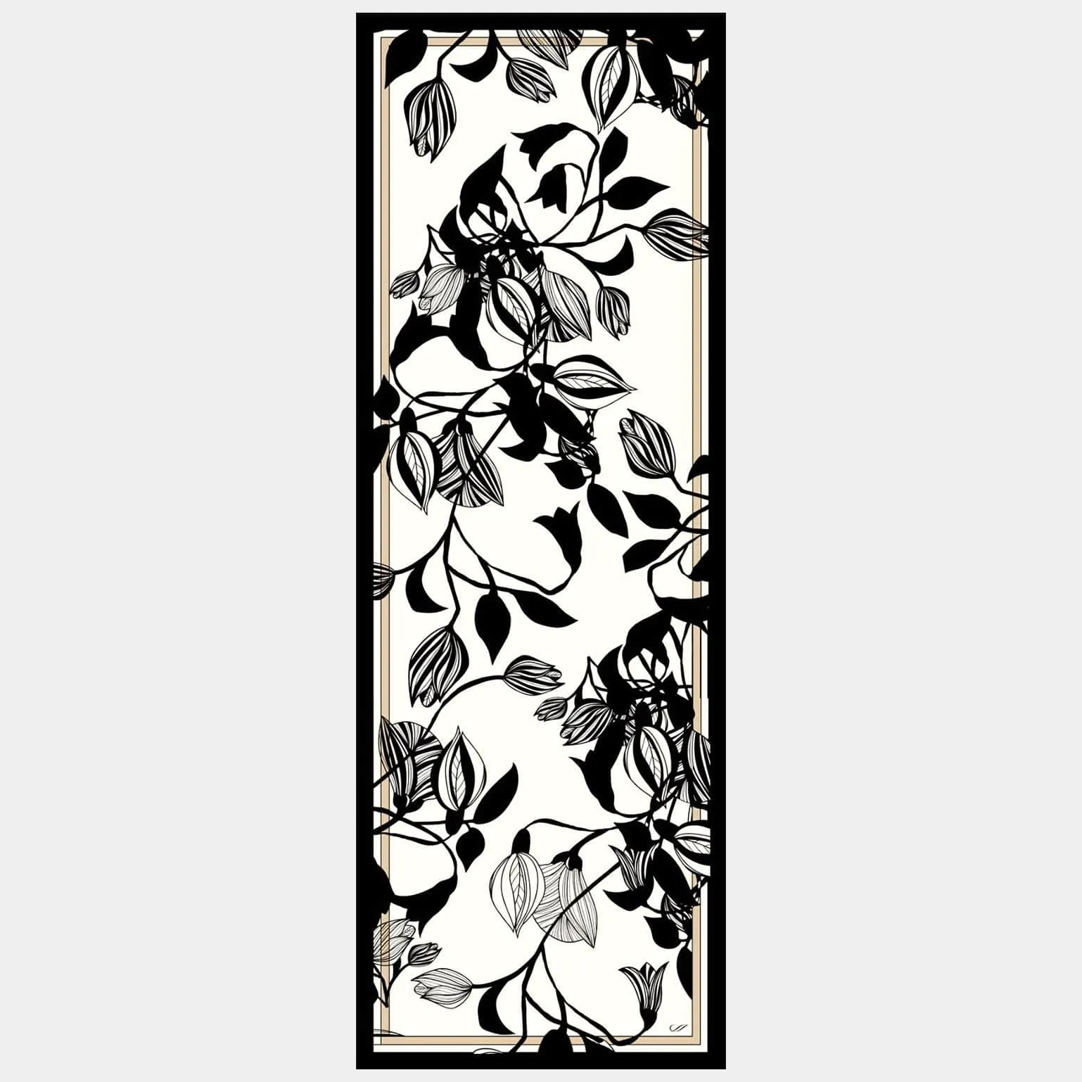 Cara - Silk Scarf/Shawl - Black & Soft White sold by Elizabetta product image thumbnail 2