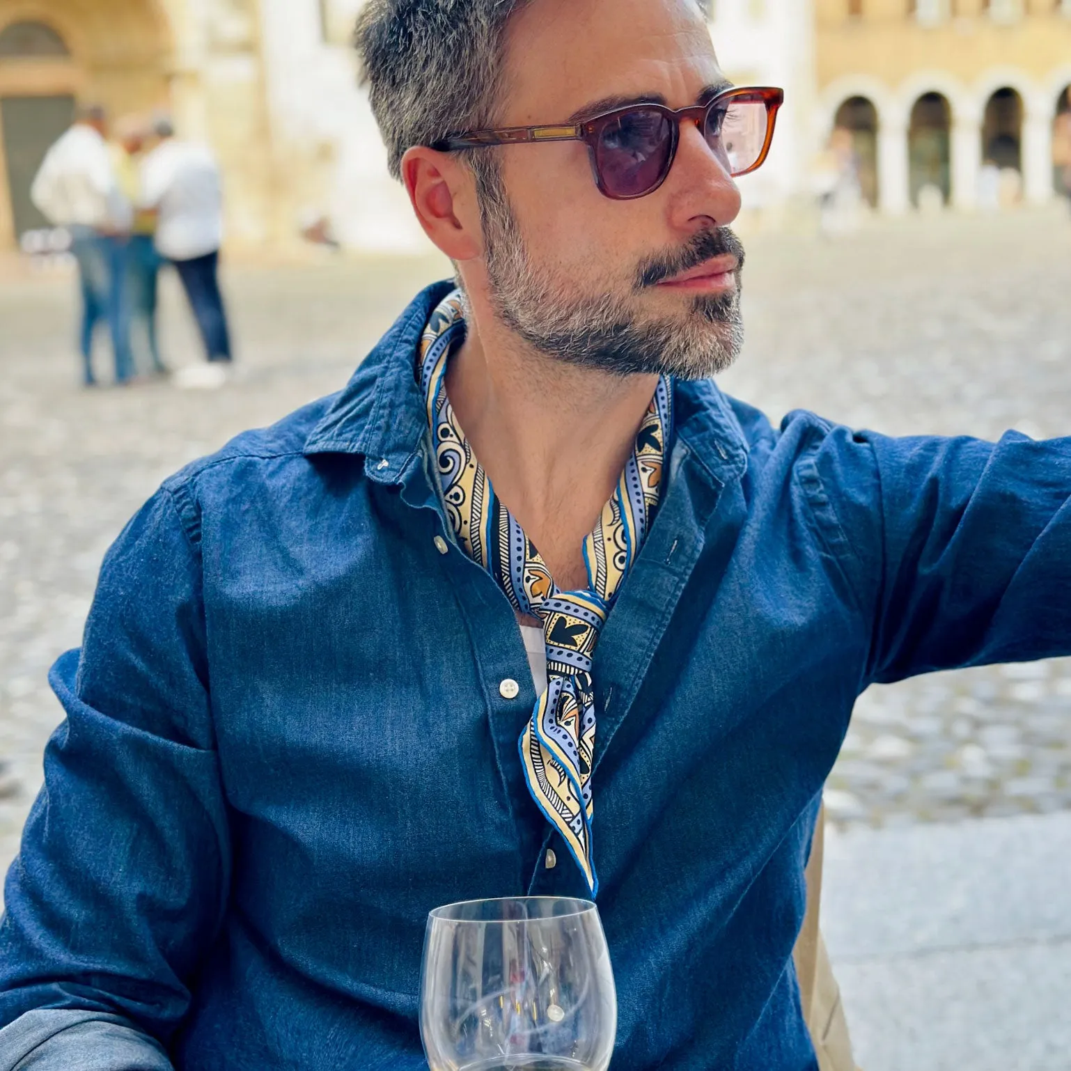 Capri - Silk Neckerchief - Azure sold by Elizabetta product image thumbnail 2