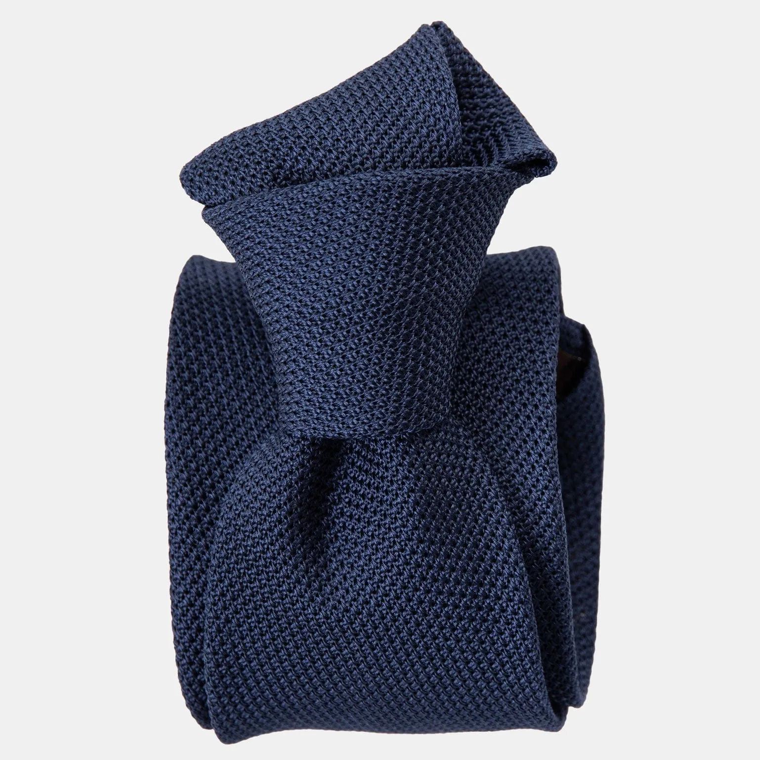 Marino - Navy Blue Silk Grenadine Tie sold by Elizabetta