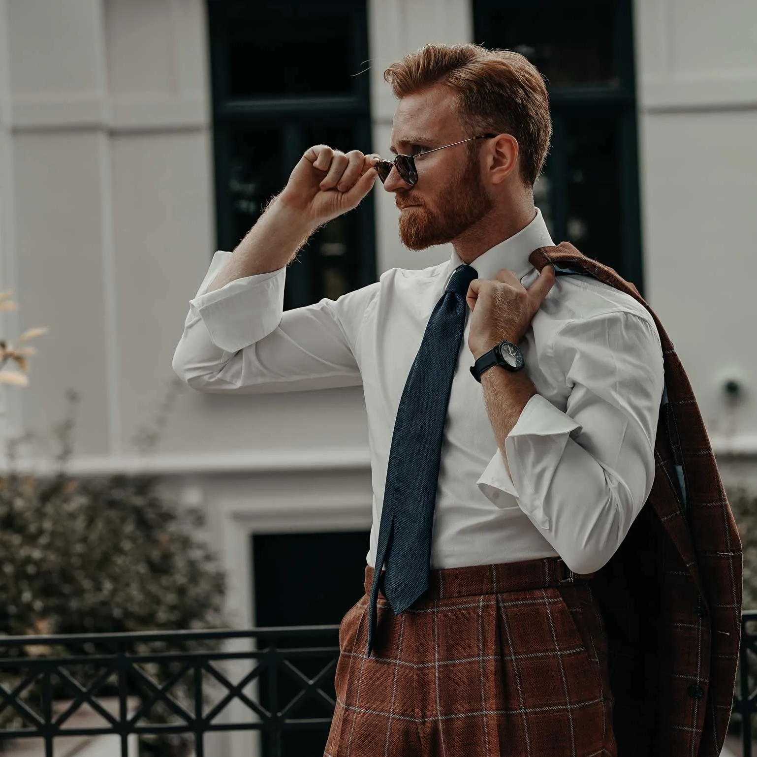Marino - Navy Blue Silk Grenadine Tie sold by Elizabetta product image thumbnail 3
