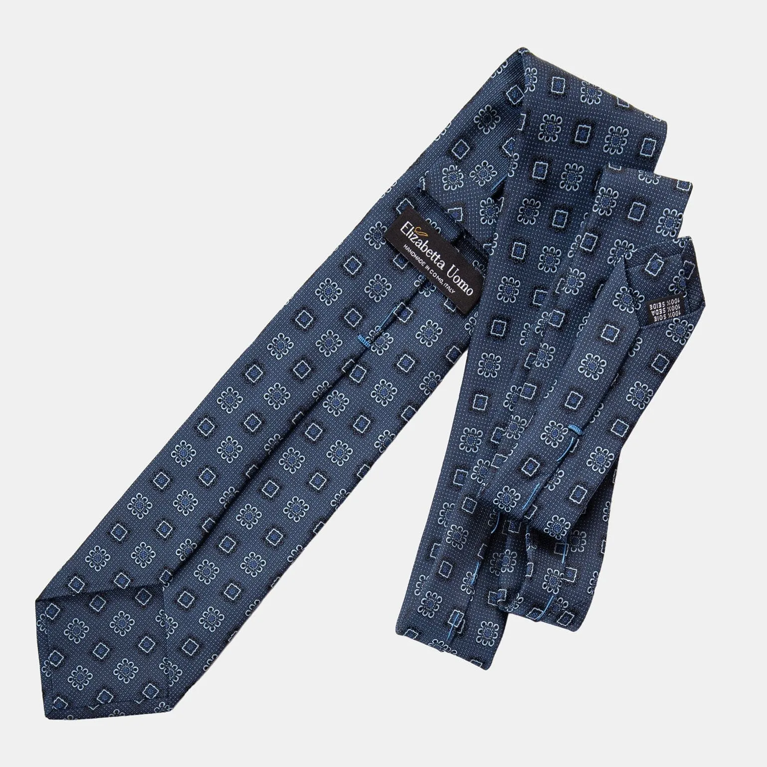 Trento - Silk Jacquard Tie - Blue sold by Elizabetta product image thumbnail 3