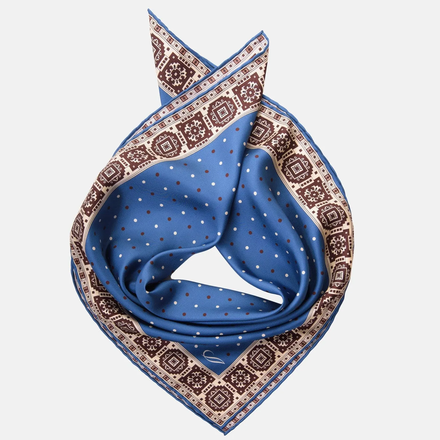 Bergamo - Silk Neckerchief - Blue sold by Elizabetta product image thumbnail 3