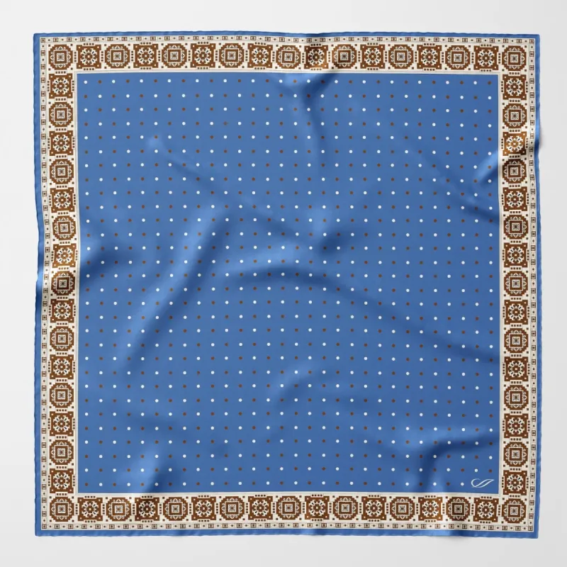 Bergamo - Silk Neckerchief - Blue sold by Elizabetta
