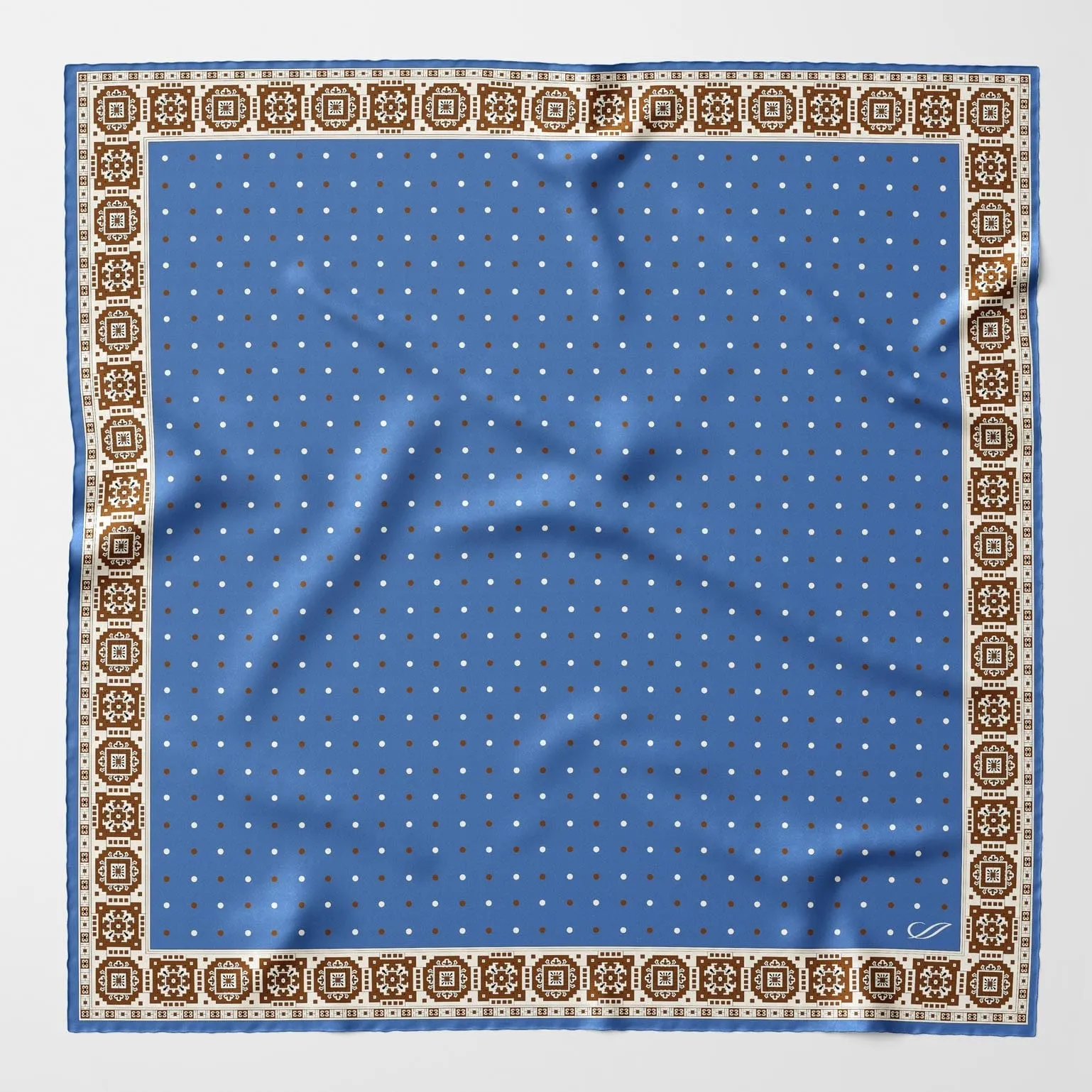 Bergamo - Silk Neckerchief - Blue sold by Elizabetta