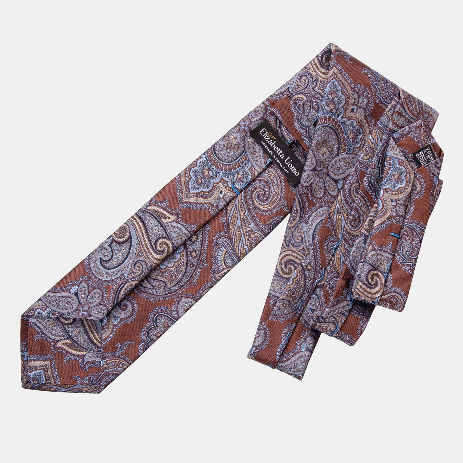 Cortina - Silk Jacquard Tie - Copper sold by Elizabetta product image thumbnail 3