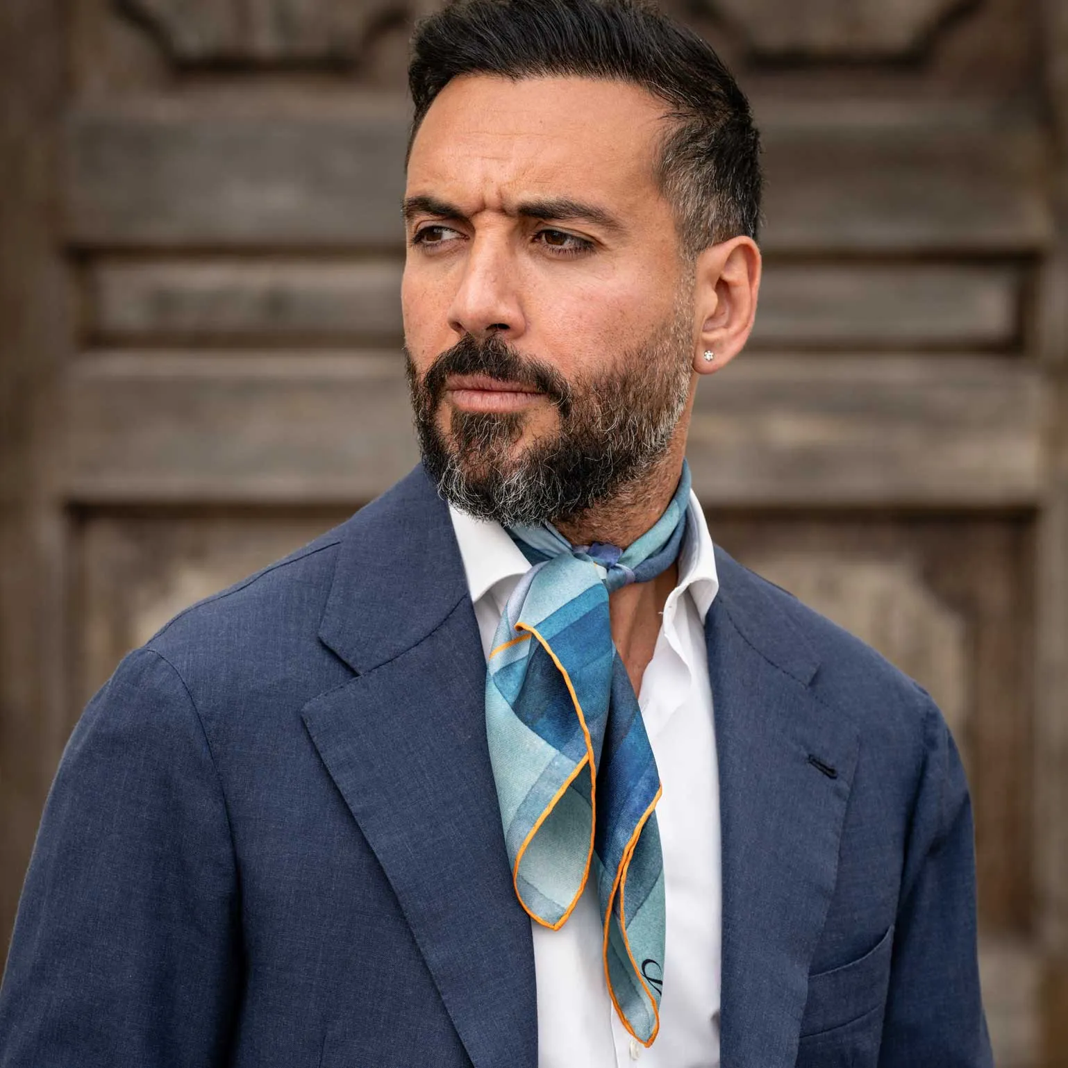 The Harbinger of Autumn - Silk Neckerchief sold by Elizabetta product image thumbnail 2