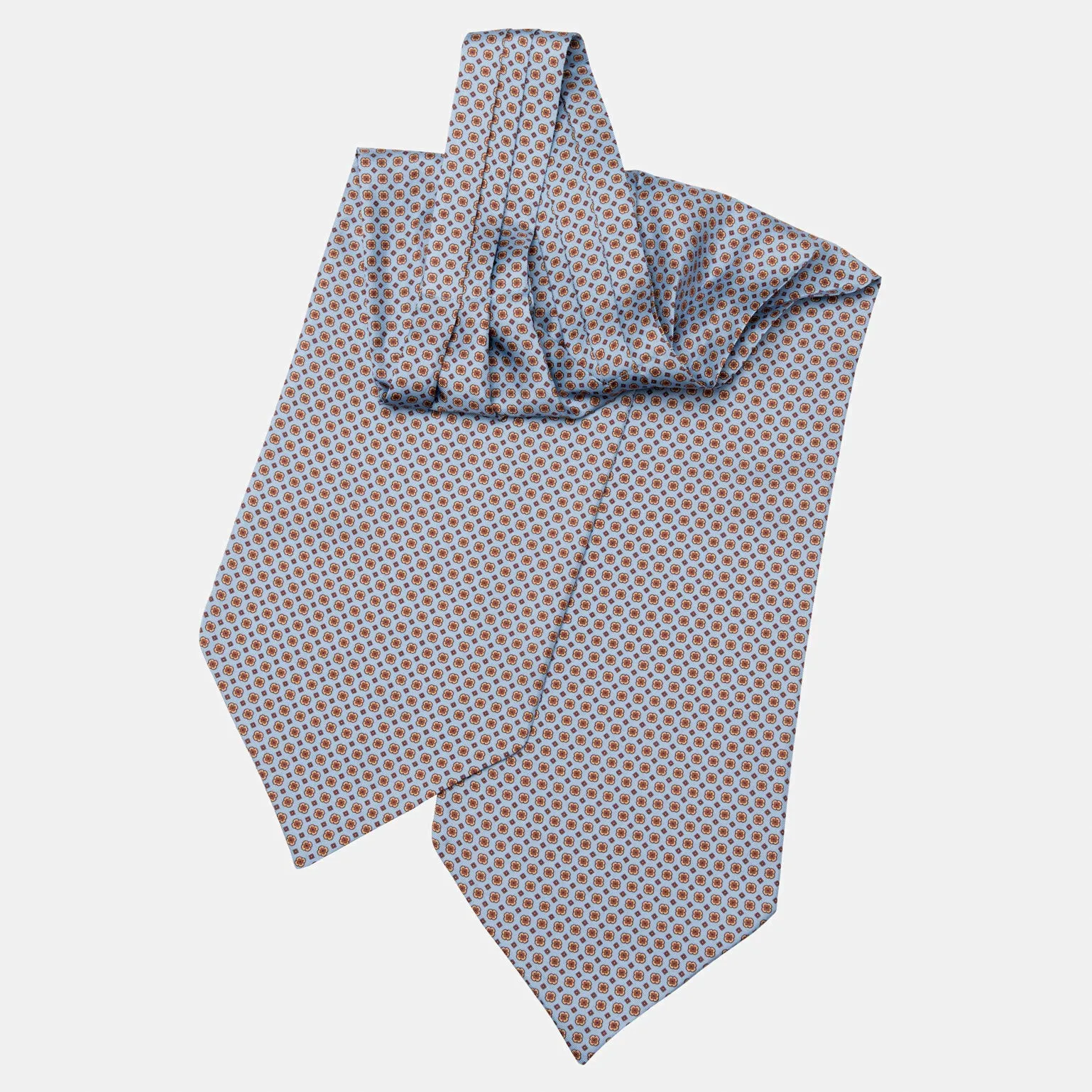 Navona - Silk Ascot Cravat Tie - Azure sold by Elizabetta product image thumbnail 3