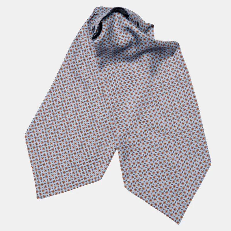 Navona - Silk Ascot Cravat Tie - Azure sold by Elizabetta