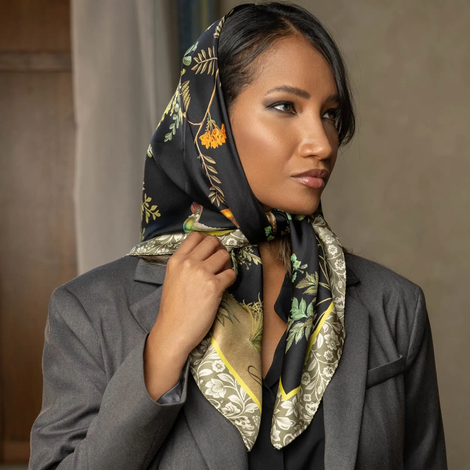 Fantasia - Silk Foulard - Black sold by Elizabetta product image thumbnail 2