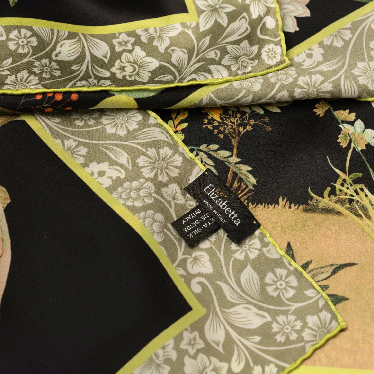 Fantasia - Silk Foulard - Black sold by Elizabetta product image thumbnail 3