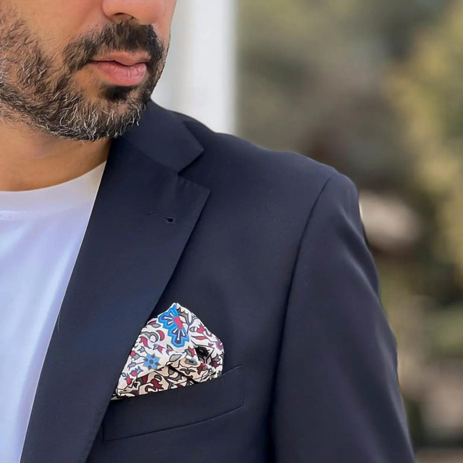 Modena - Silk Pocket Square - Olive sold by Elizabetta product image thumbnail 2