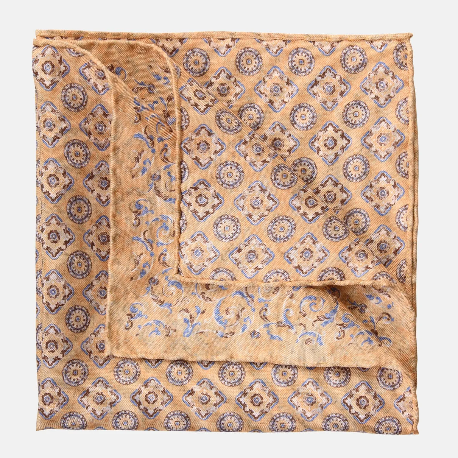 Italo - Double Sided Silk Pocket Square - Yellow sold by Elizabetta product image thumbnail 3