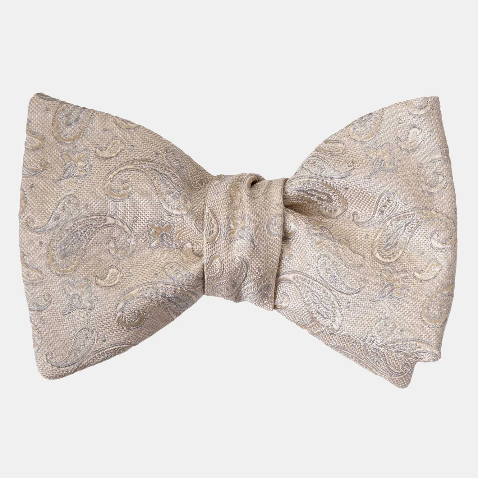 Leonardo - Silk Bow Tie - Champagne sold by Elizabetta