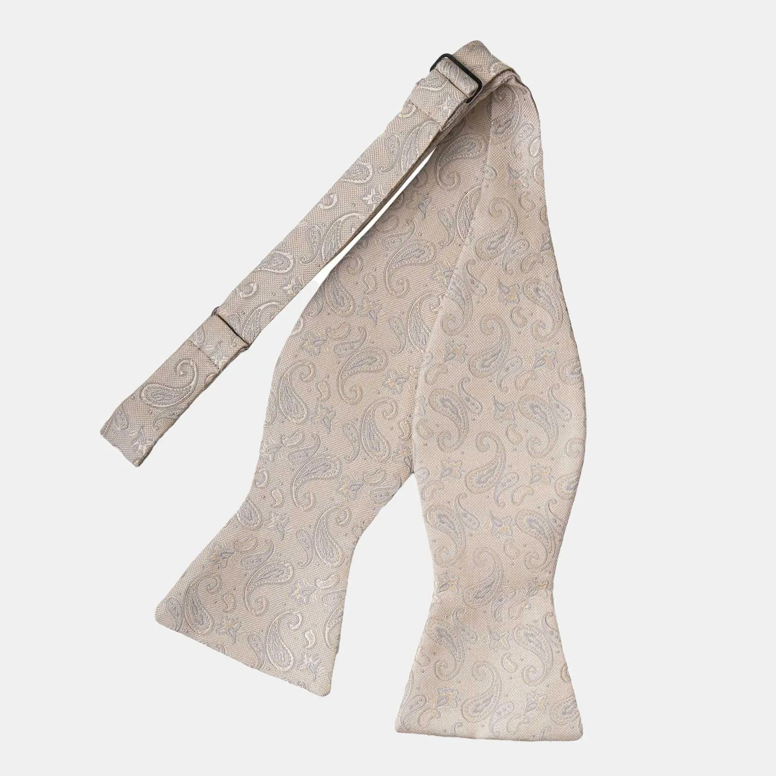 Leonardo - Silk Bow Tie - Champagne sold by Elizabetta product image thumbnail 3