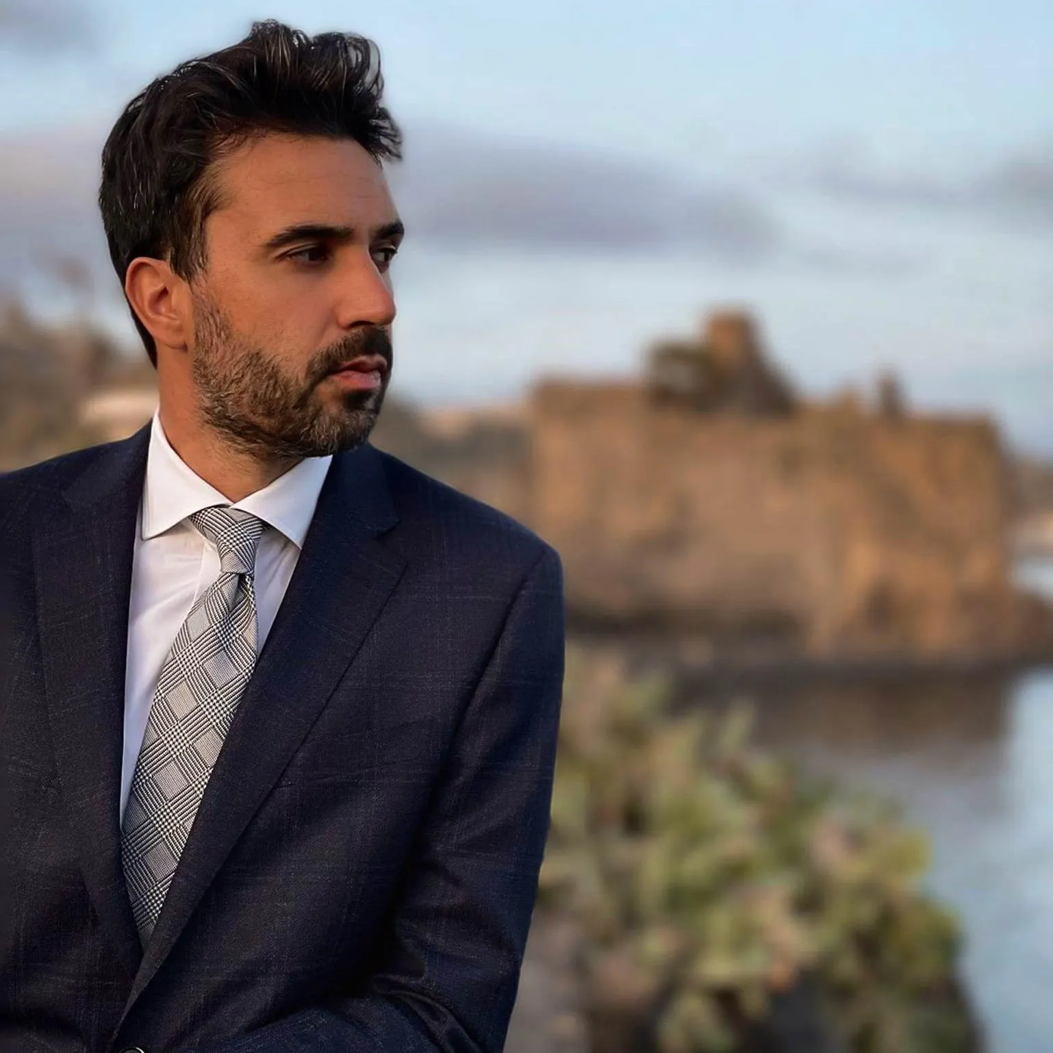 Savoia - Jacquard Silk Tie - Black sold by Elizabetta product image thumbnail 2