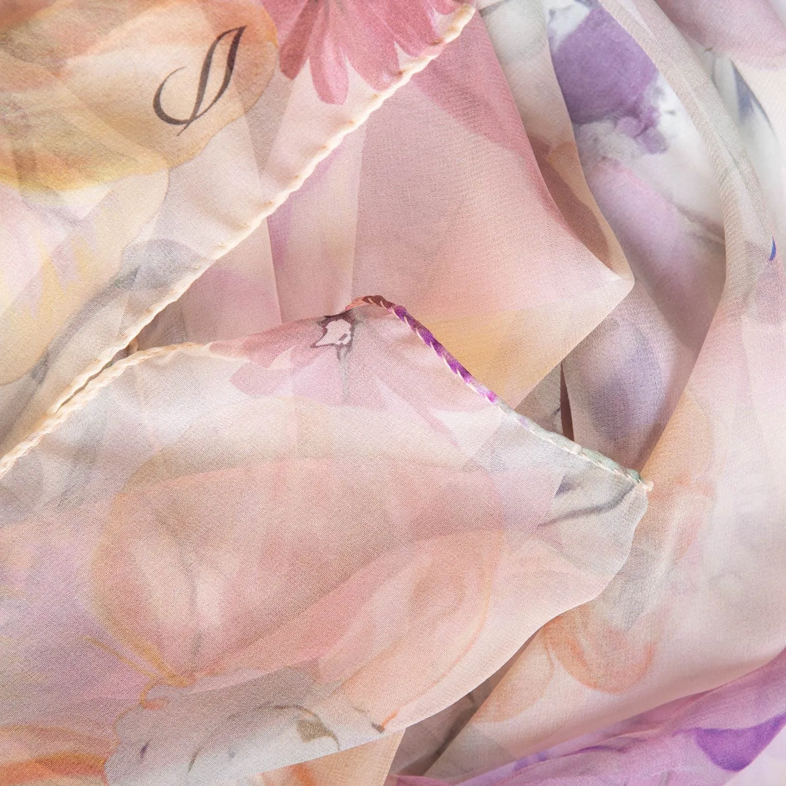 Campo de' Fiori - Long Silk Scarf - Mauve sold by Elizabetta product image thumbnail 3
