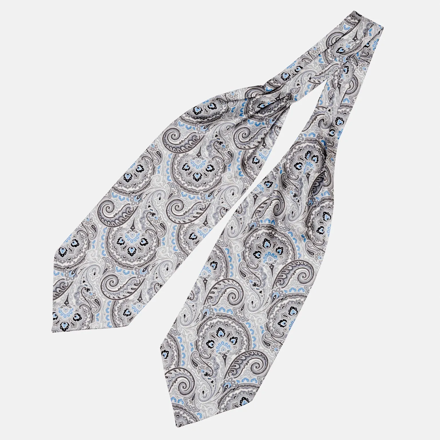 Bugatti - Silk Ascot Cravat Tie - Grey sold by Elizabetta product image thumbnail 2