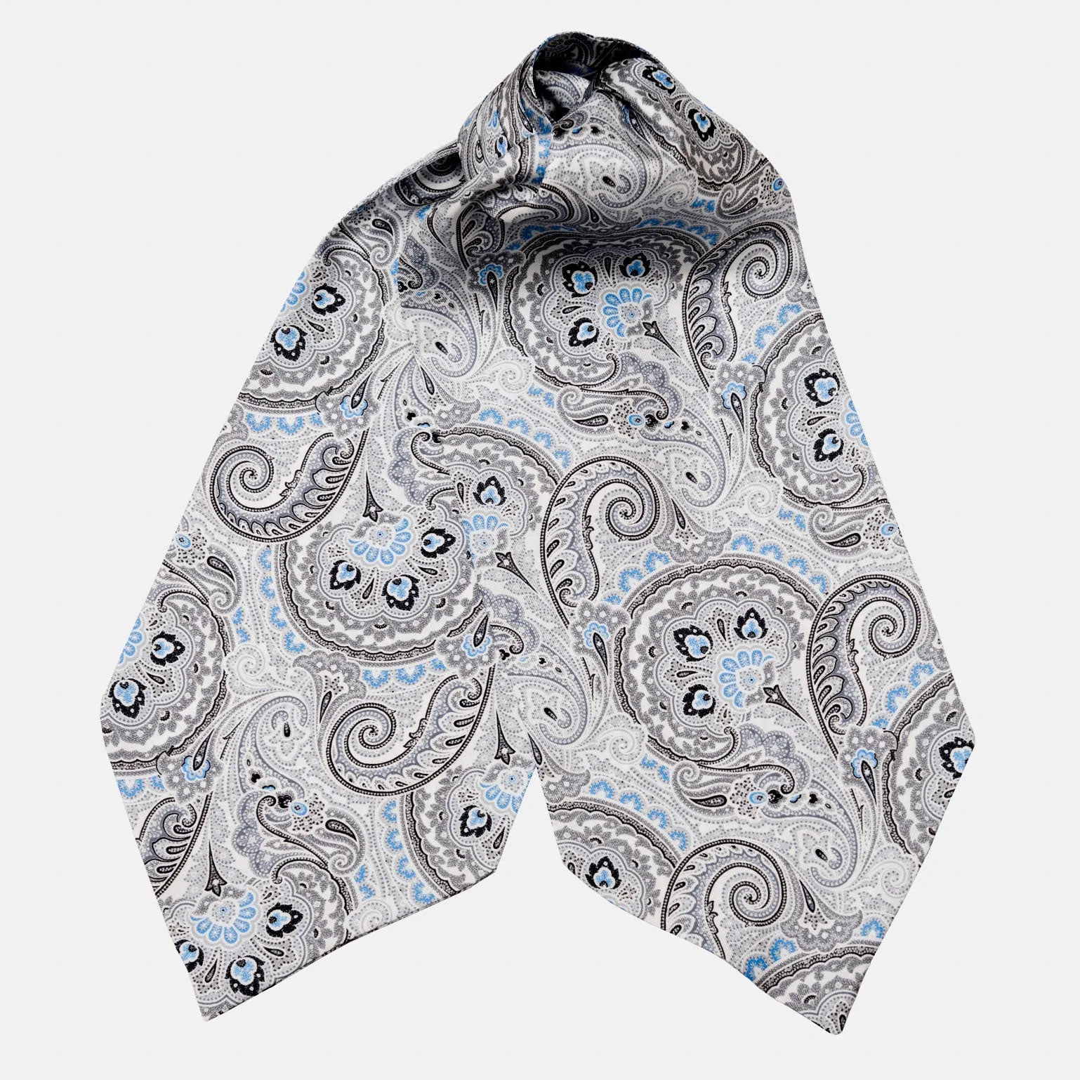 Bugatti - Silk Ascot Cravat Tie - Grey sold by Elizabetta