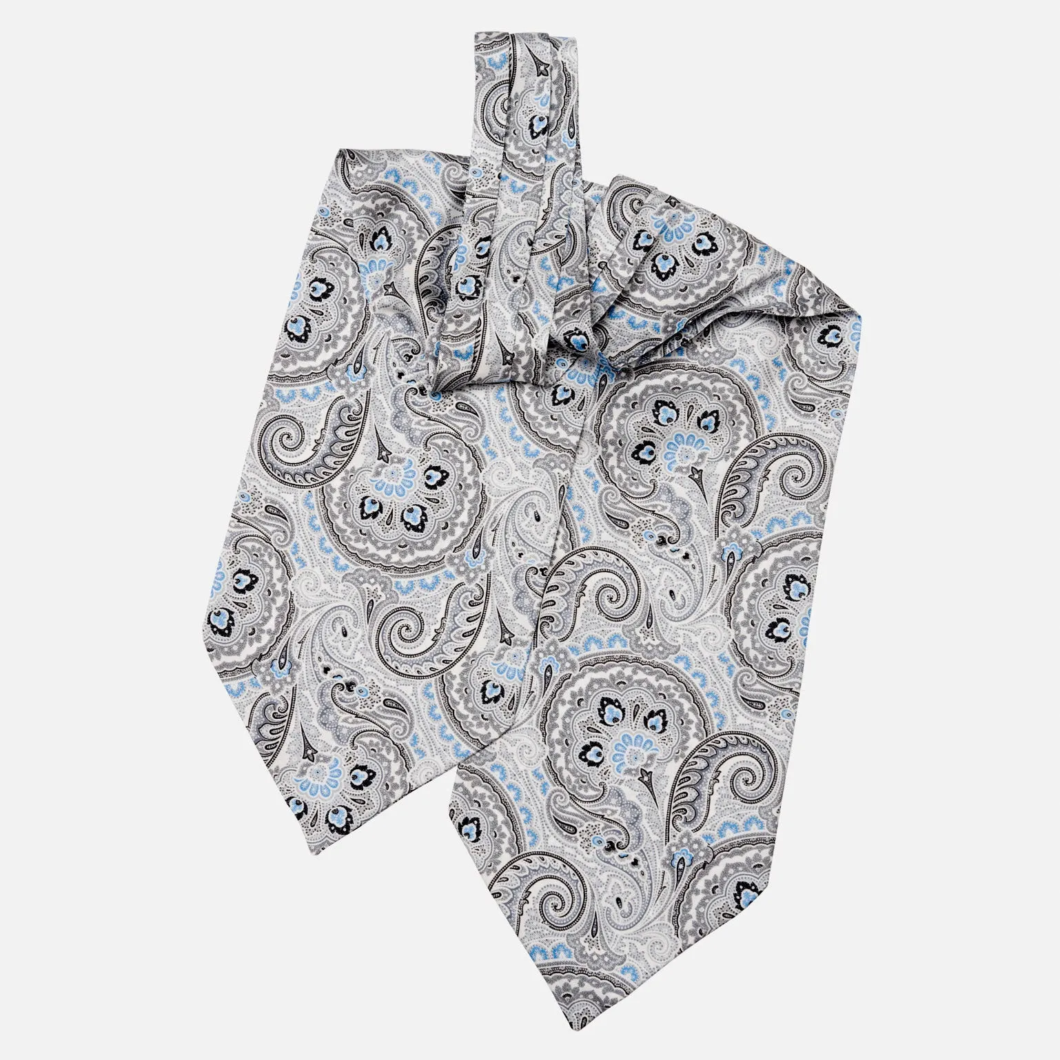 Bugatti - Silk Ascot Cravat Tie - Grey sold by Elizabetta product image thumbnail 3