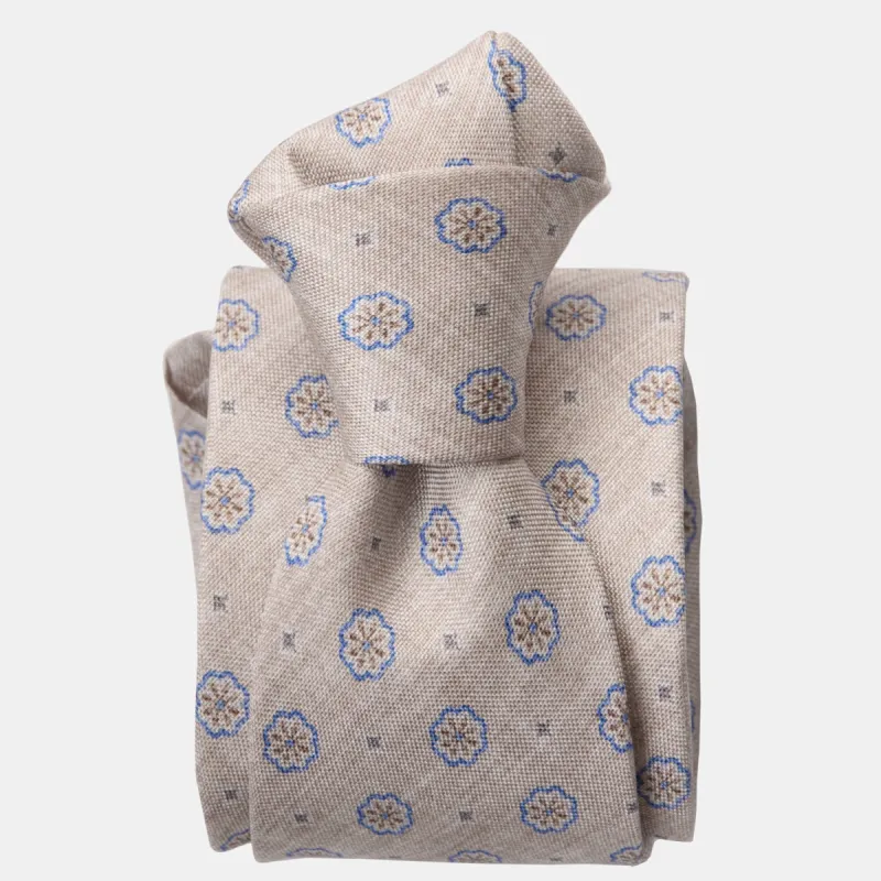 Antinori - Printed Silk Tie - Beige made by Elizabetta