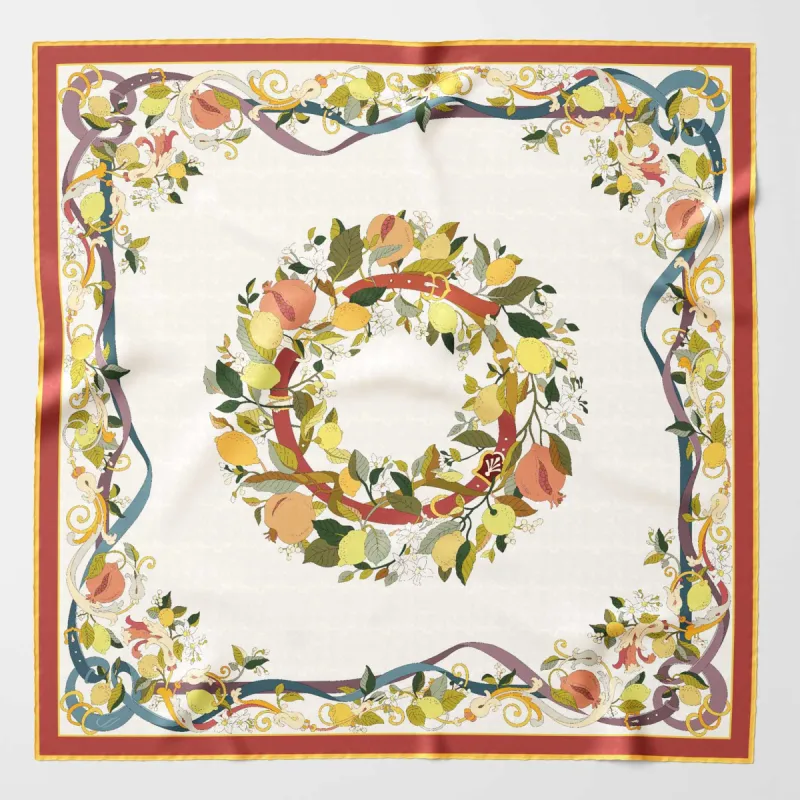 Anthea - Silk Foulard - Ivory sold by Elizabetta