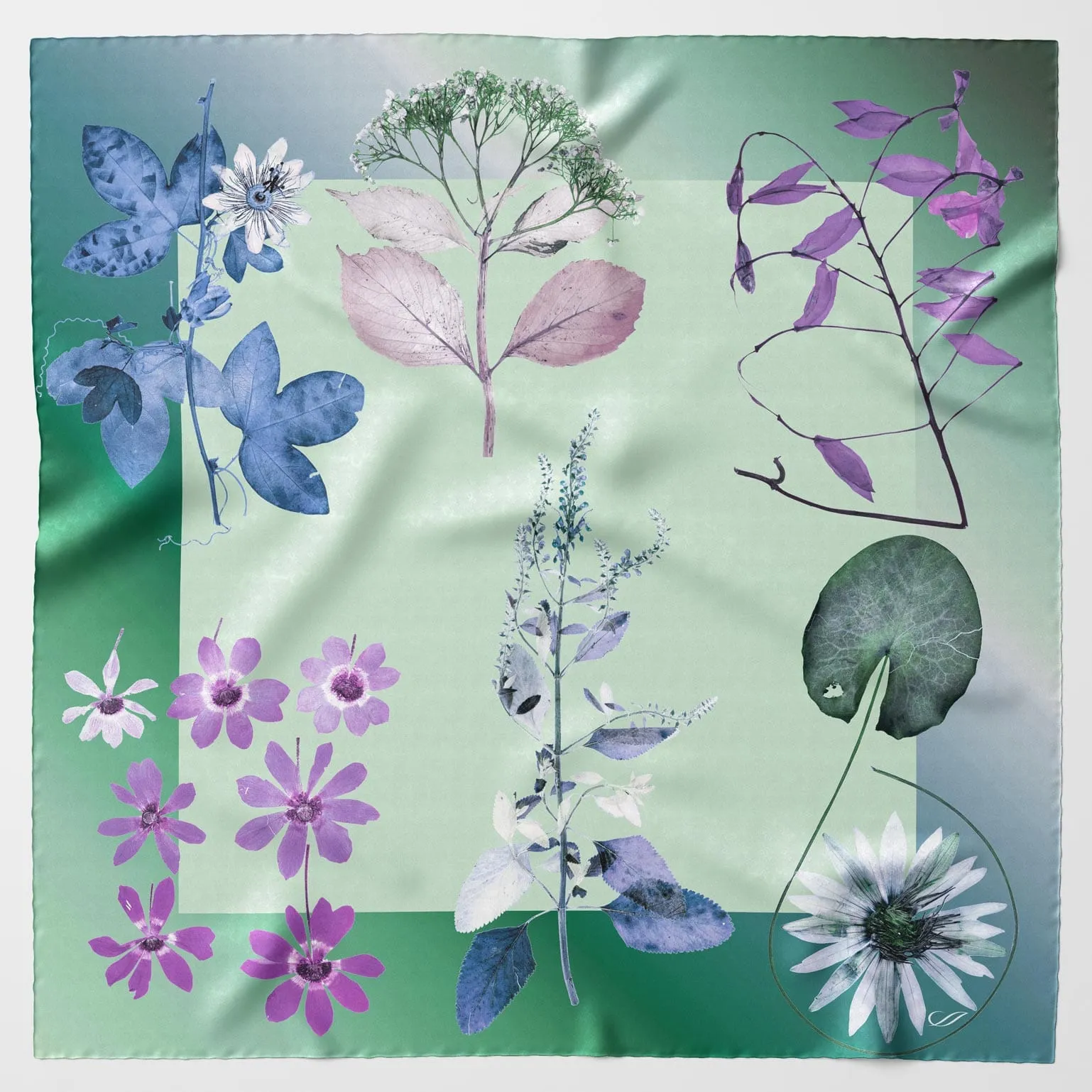 Cristina - Silk Foulard - Laurel Green sold by Elizabetta