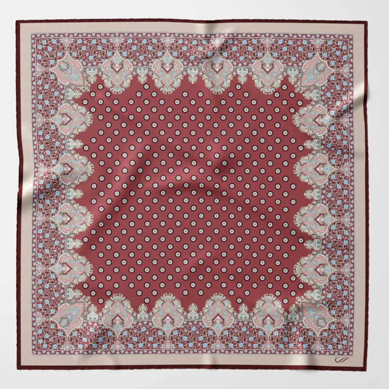 Filippo - Silk Neckerchief - Venetian Red sold by Elizabetta