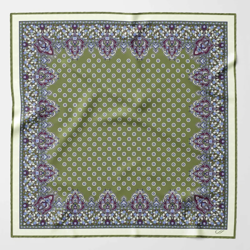 Filippo - Silk Neckerchief - Green sold by Elizabetta