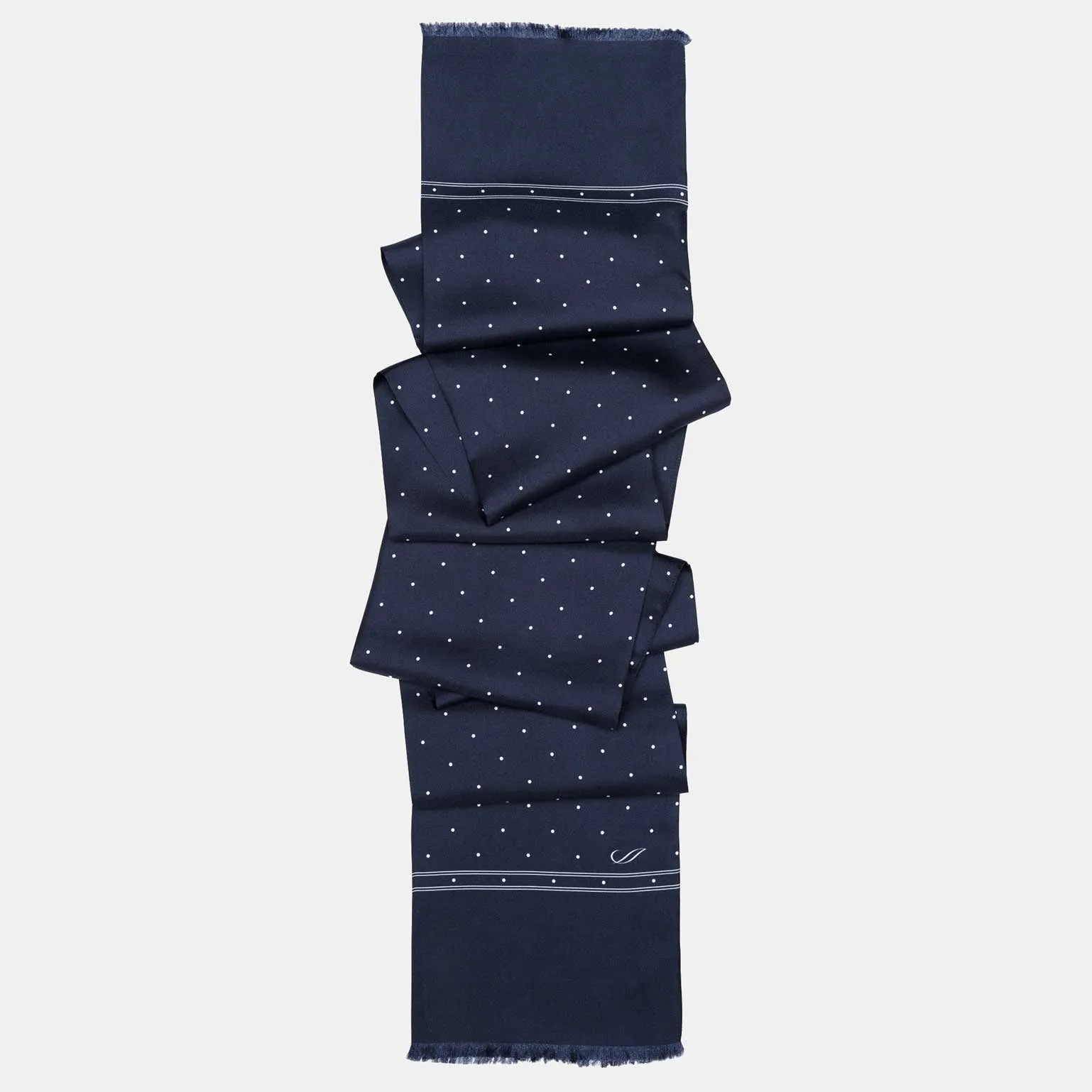 Savona - Slim Silk Scarf - Midnight Blue sold by Elizabetta product image thumbnail 3