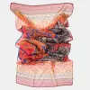 Layla - Long Sheer Silk Scarf - Red sold by Elizabetta