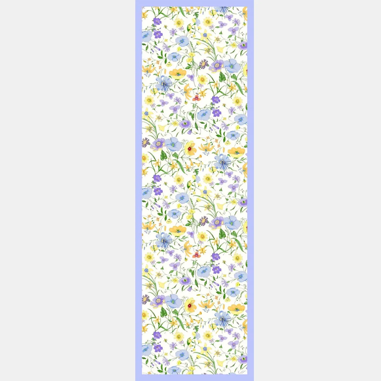 Primavera - Long Satin Silk Scarf - Periwinkle sold by Elizabetta product image thumbnail 3