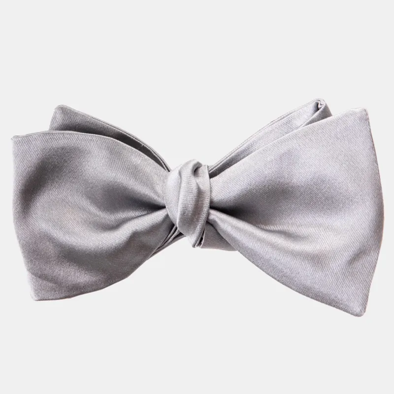Negroni - Silk Bow Tie - Silver Grey sold by Elizabetta