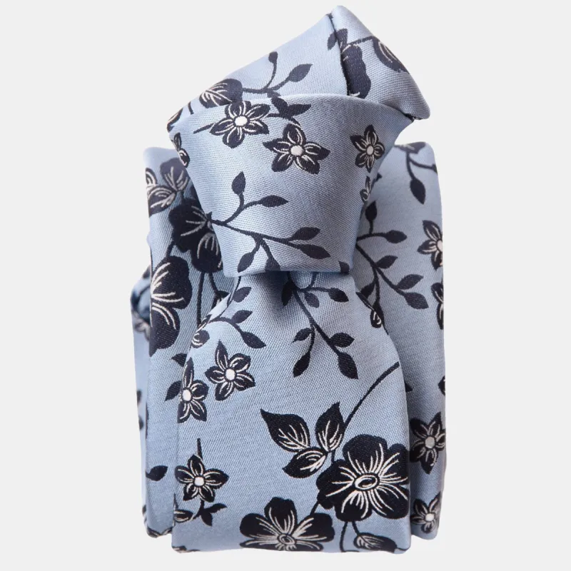 Silvio - Silk Jacquard Tie - Sky Blue sold by Elizabetta