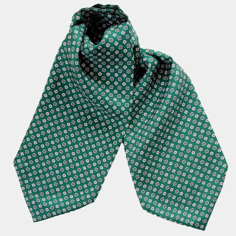 Spoleto - Silk Ascot Cravat Tie - Clover sold by Elizabetta