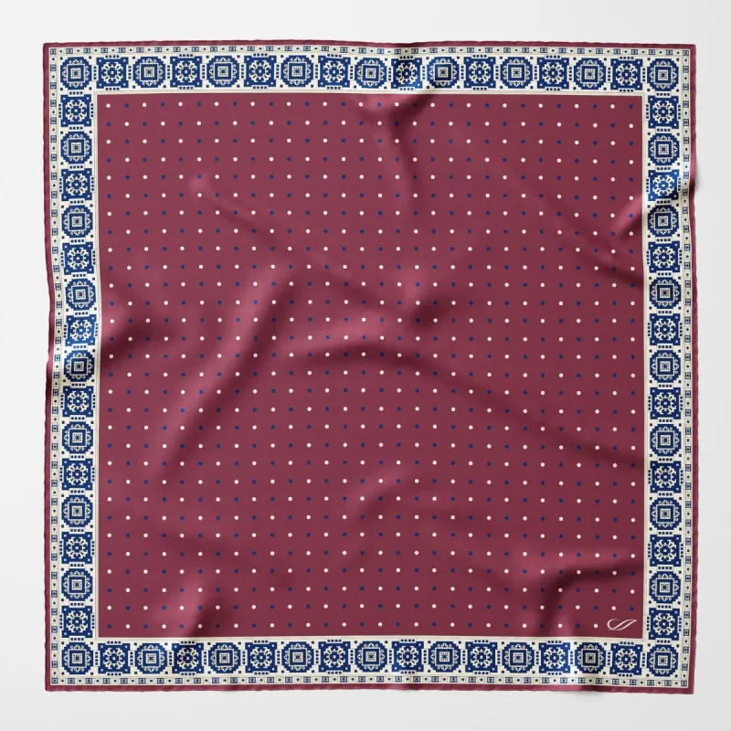 Bergamo - Hand Rolled Silk Neckerchief - Mulberry sold by Elizabetta