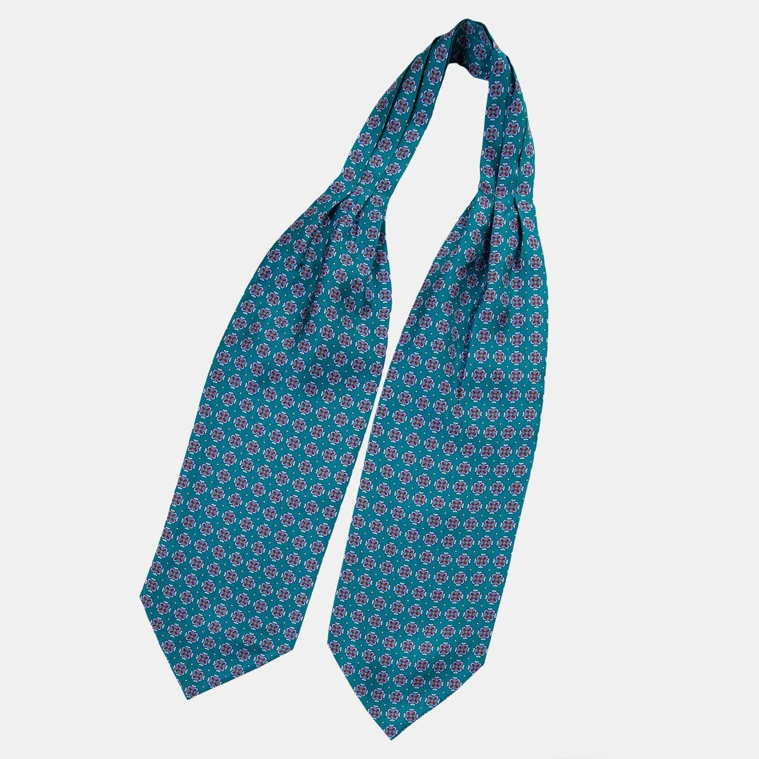 Amadeo - Silk Ascot Cravat Tie - Teal Green sold by Elizabetta product image thumbnail 2