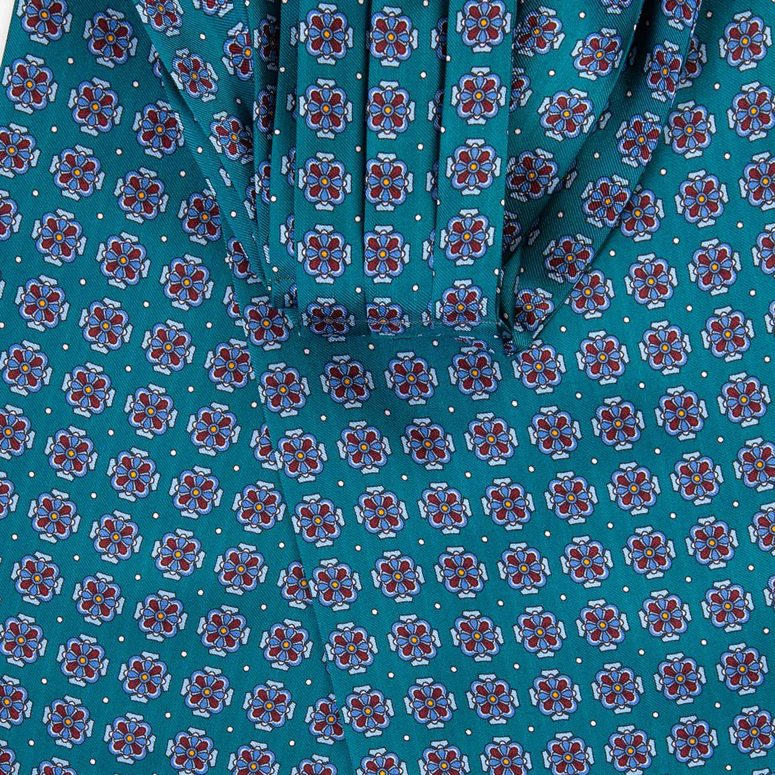 Amadeo - Silk Ascot Cravat Tie - Teal Green sold by Elizabetta product image thumbnail 3