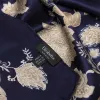 Esmeralda - Silk Scarf Shawl - Midnight Blue & Gold sold by Elizabetta